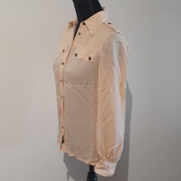 TORY BURCH sz 0 100% silk blouse, $298 - Picture 2 of 5